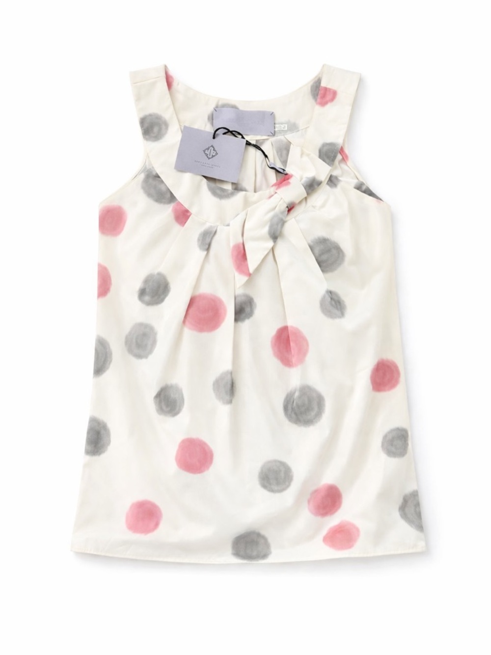 Brand New Vera Wang Cream and Pink Patterned Top NWT